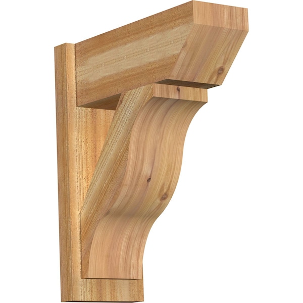 Ekena Millwork Funston Slat Rough Sawn Outlooker, Western Red Cedar, 8"W x 20"D x 24"H OUT08X20X24FST06RWR - main